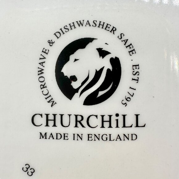 Churchill Serving Bowl with Lid 8 inch Diameter White Blue Floral Design England - Picture 4 of 12